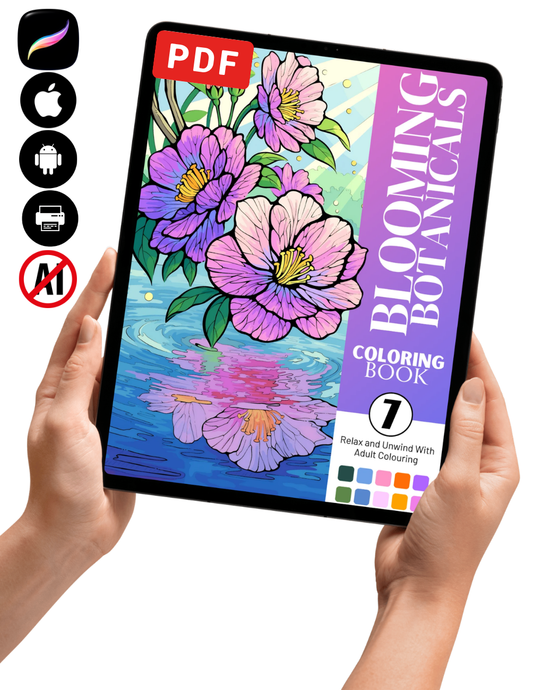 Blooming Botanicals Coloring Book Vol. 7 (Digital Download)