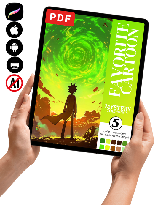 Favorite Cartoon Mystery Coloring Book Vol. 5 (Digital Download)