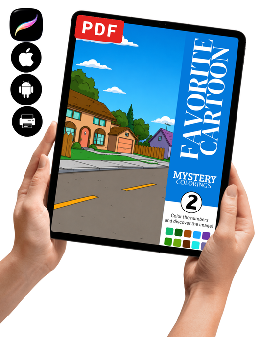 Favorite Cartoon Mystery Coloring Book Vol. 2 (Digital Download)