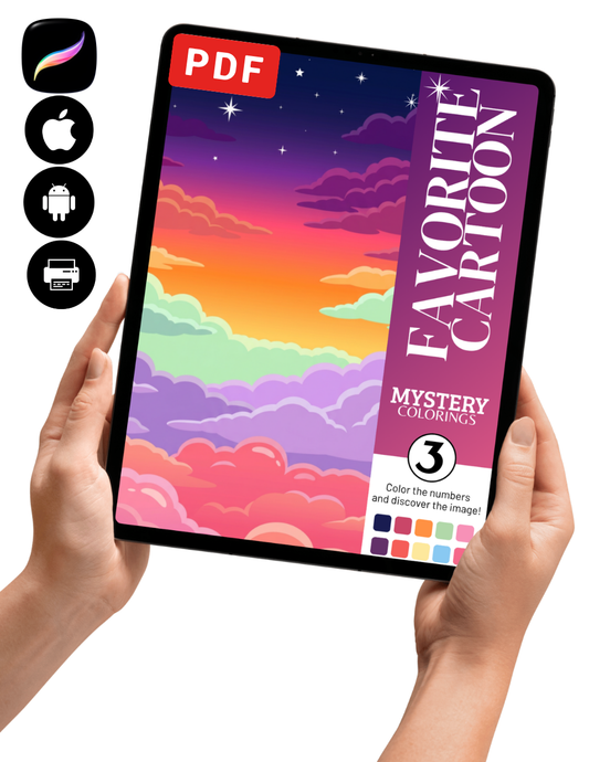 Favorite Cartoon Mystery Coloring Book Vol. 3 Digital Download