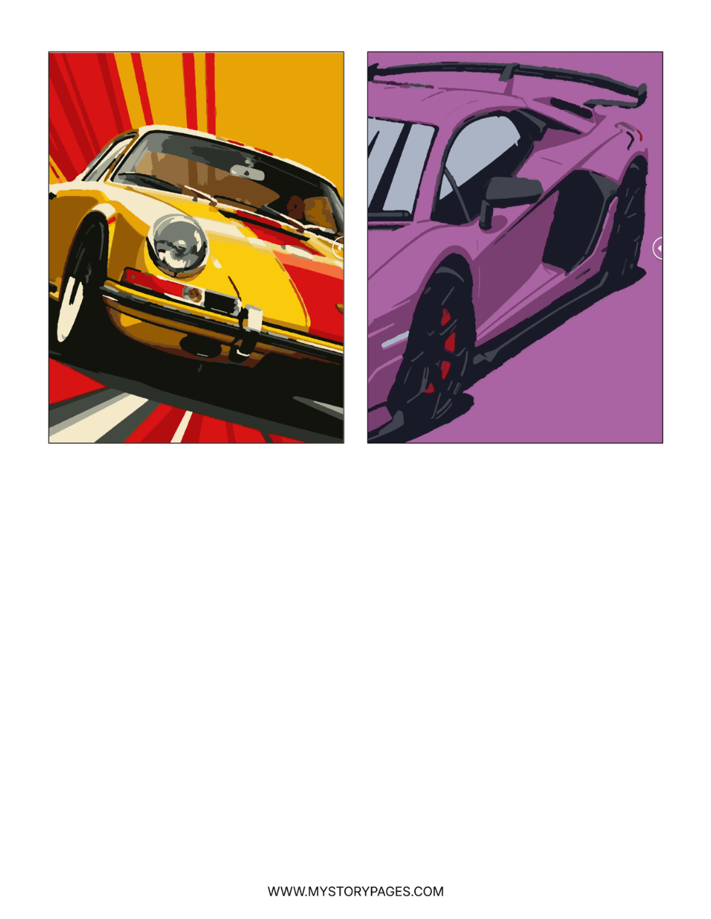 Classic Cars Mystery Coloring Book (Digital Download)