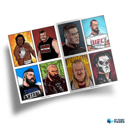 Wrestling Legends Mystery Coloring Book | Color by Number