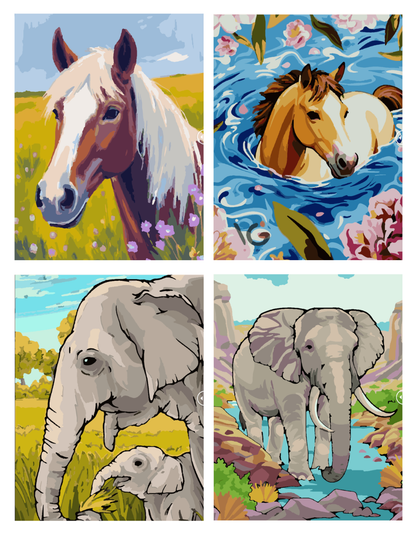 Animals Mystery Coloring (Digital Download) – Color by Numbers | Printable & Tablet