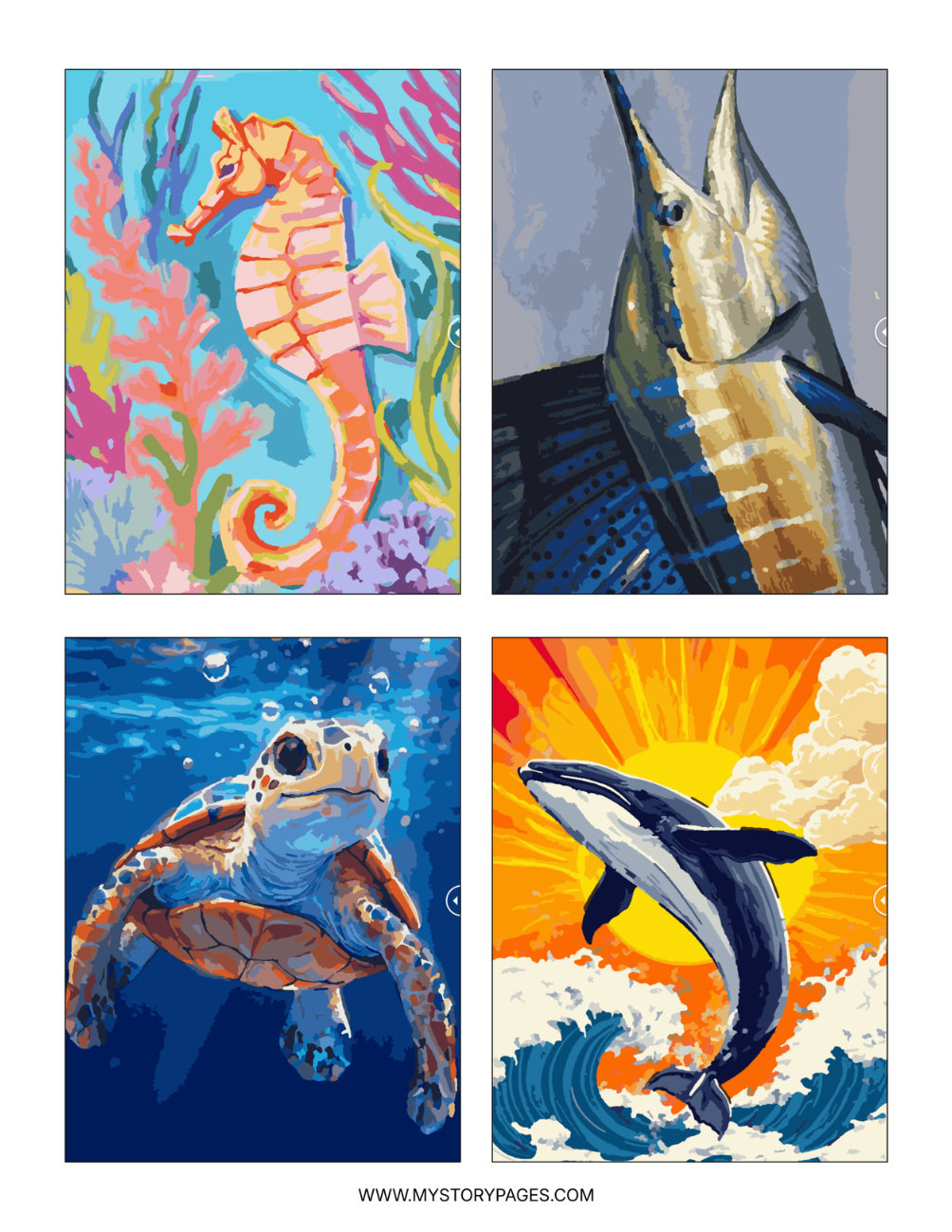 Ocean Mystery Coloring Book (Digital PDF)