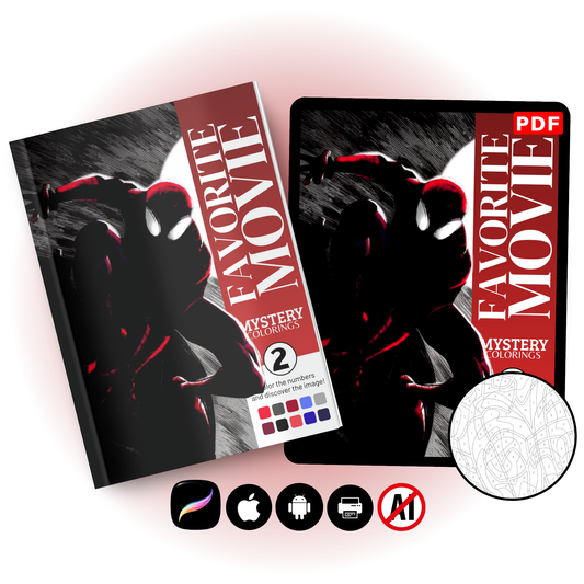 Favorite Movie Mystery Coloring Book Vol. 1 (Digital Download)