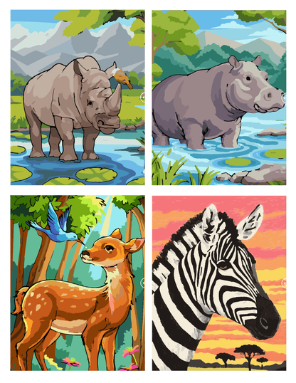 Animals Mystery Coloring (Digital Download) – Color by Numbers | Printable & Tablet