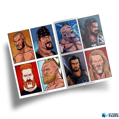 Wrestling Legends Mystery Coloring Book | Color by Number