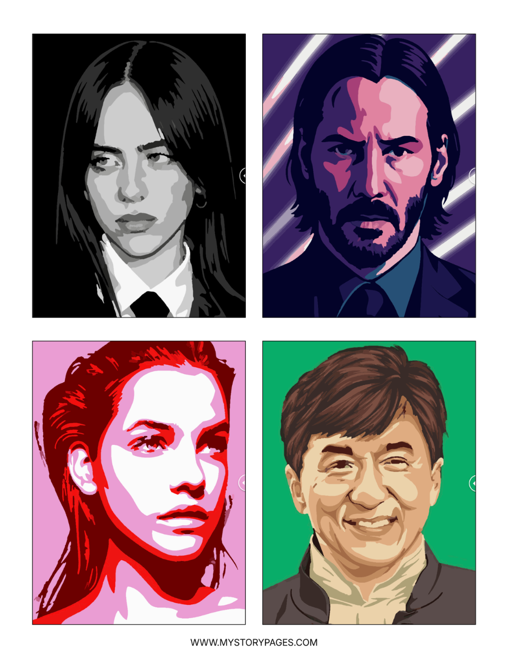 World Stars Mystery Color By Number Book (Digital Download)