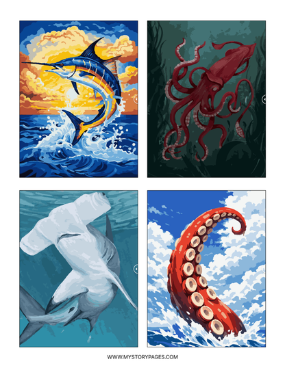 Ocean Mystery Coloring Book (Digital PDF)