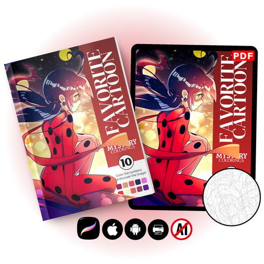 Favorite Cartoon Mystery Color By Number Book Vol. 10 (Digital Download)
