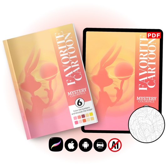 Favorite Cartoon Mystery Color By Number Book Vol. 6 (Digital Download)
