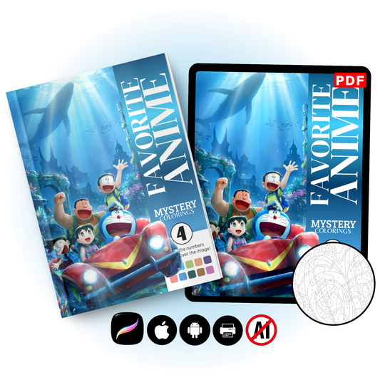Favorite Anime Mystery Coloring Book Vol. 4 (Digital Download)