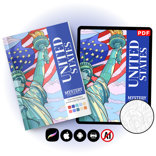 USA Mystery Coloring (Digital Download)