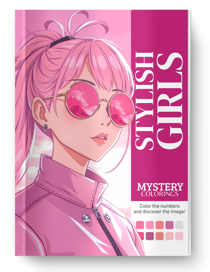 Stylish Girls Mystery Coloring (Digital Download) – Color by Numbers | Printable & Tablet