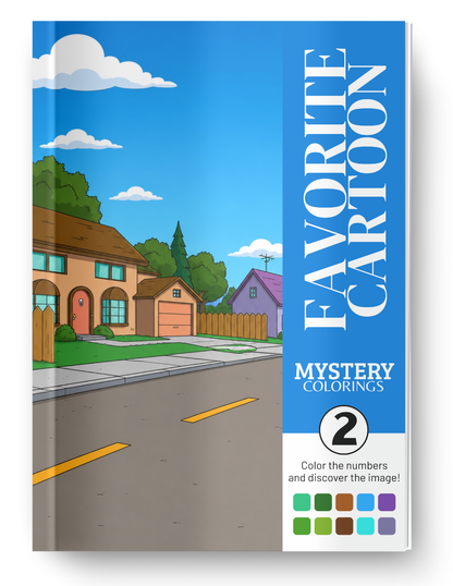 Favorite Cartoon Mystery Coloring Book Vol. 2 (Digital Download)