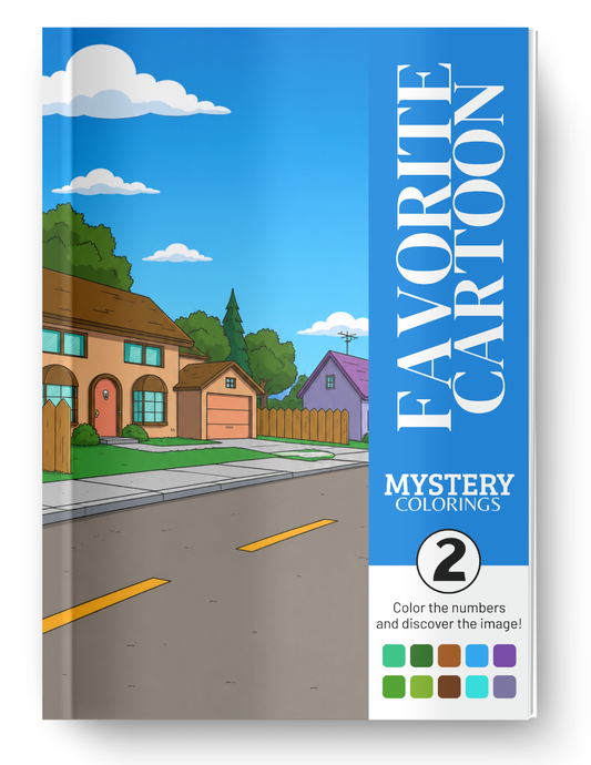 Favorite Cartoon Mystery Coloring Book Vol. 2 (Digital Download)