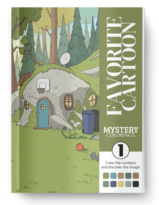 Favorite Cartoon Mystery Coloring Book (Digital Download)