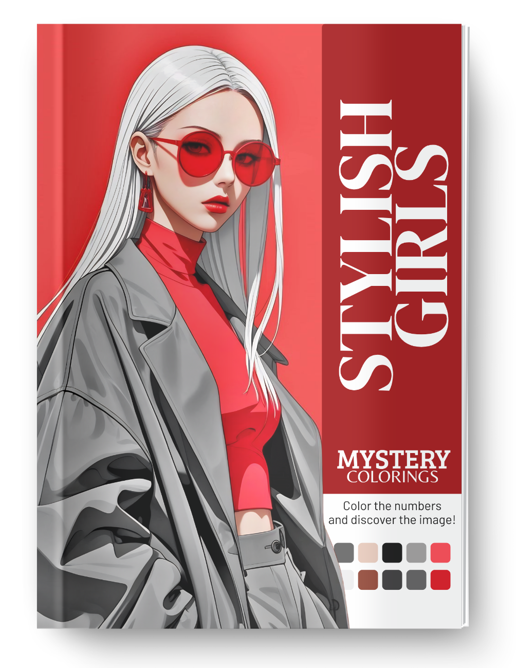 Stylish Girls Mystery Coloring Book (Digital Download) | Fashion Color by Number PDF for iPad & Print