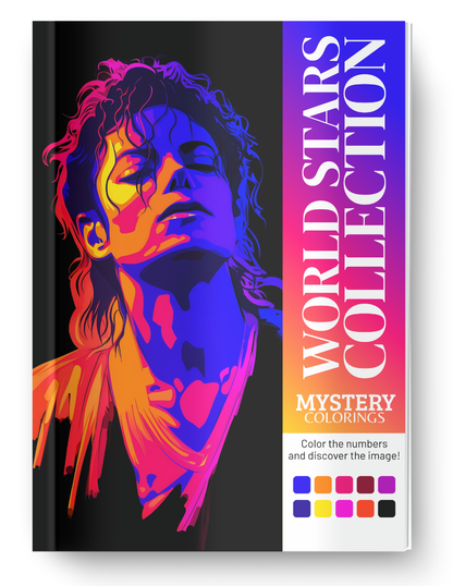 World Stars Mystery Color By Number Book (Digital Download)