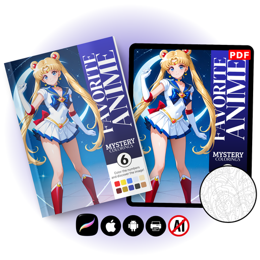 Favorite Anime Mystery Coloring Book Vol. 6 (Digital Download)