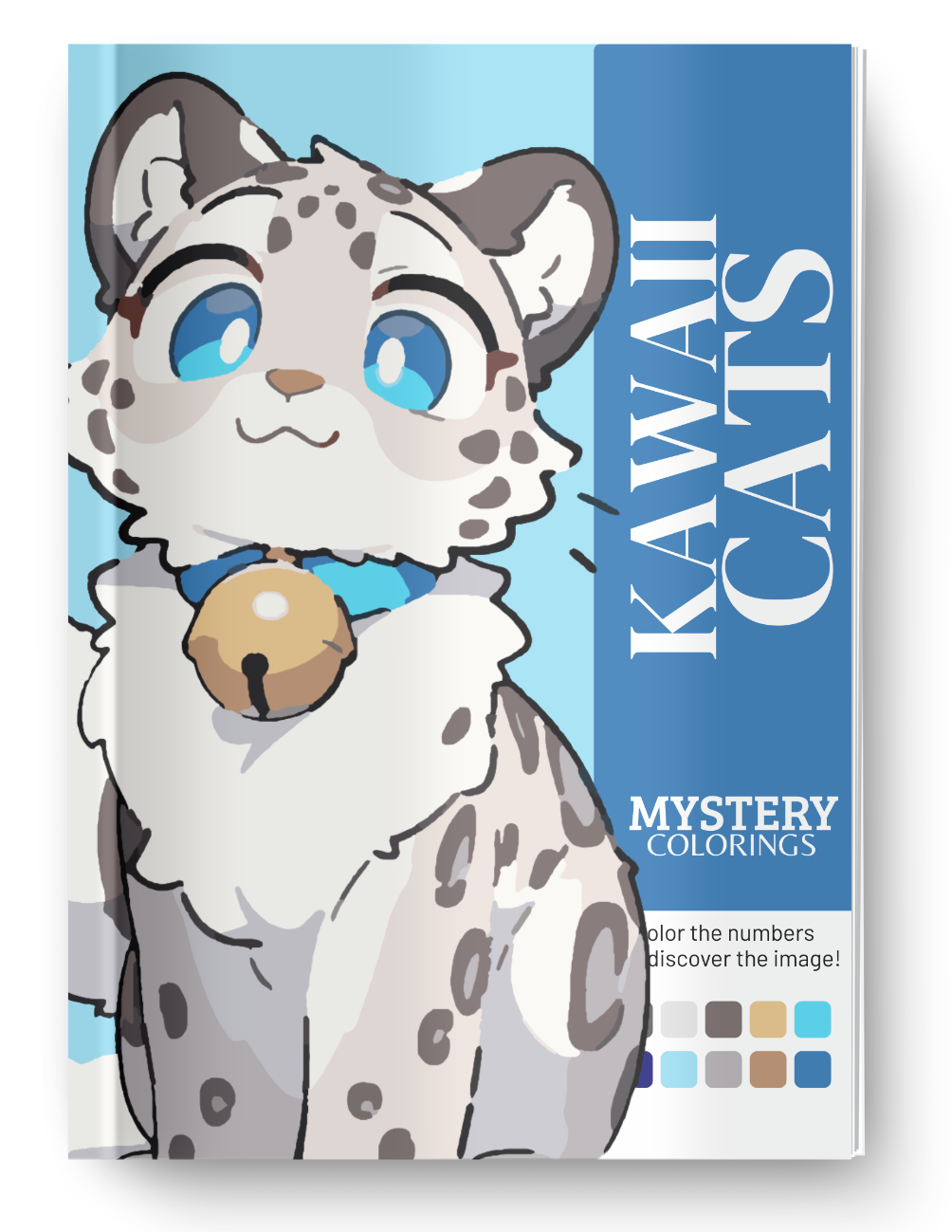 Kawaii Cats Mystery Coloring Book (Digital Download) | Cute Color by Number PDF for iPad & Print
