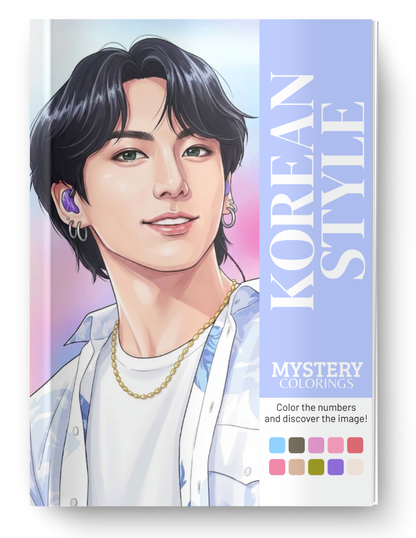 Korean Style Mystery Coloring (Digital Download) – Color by Numbers | Printable & Tablet