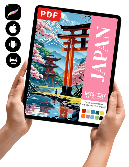 Japan Mystery Coloring Book (Digital Download)