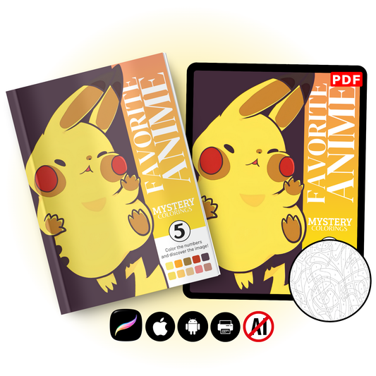 Favorite Anime Mystery Coloring Book Vol. 5 (Digital Download)