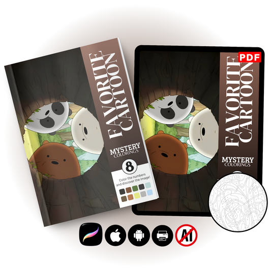 Favorite Cartoon Mystery Color By Number Book Vol. 8 (Digital Download)