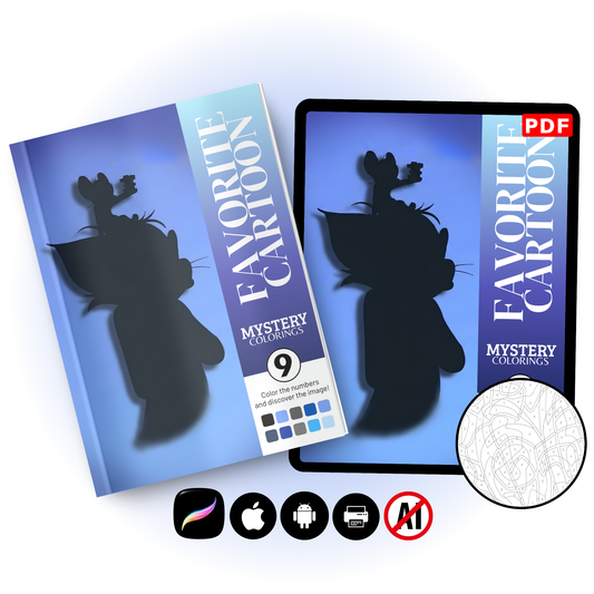 Favorite Cartoon Mystery Color By Number Book Vol. 9 (Digital Download)