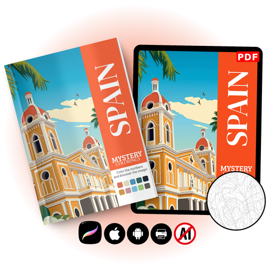 Spain Mystery Coloring (Digital Download)