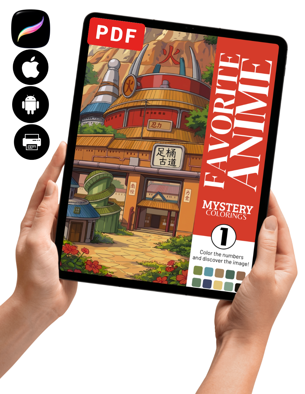 Favorite Anime Mystery Coloring Book (Digital Download)