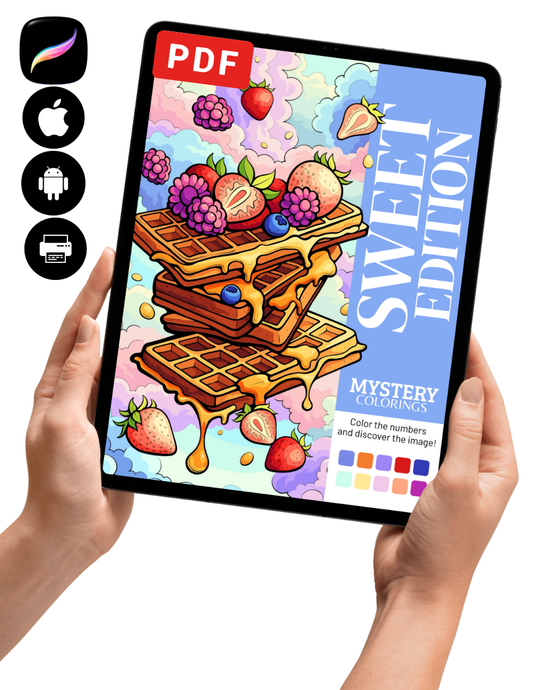 Sweet Mystery Coloring (Digital Download) – Color by Numbers | Printable & Tablet