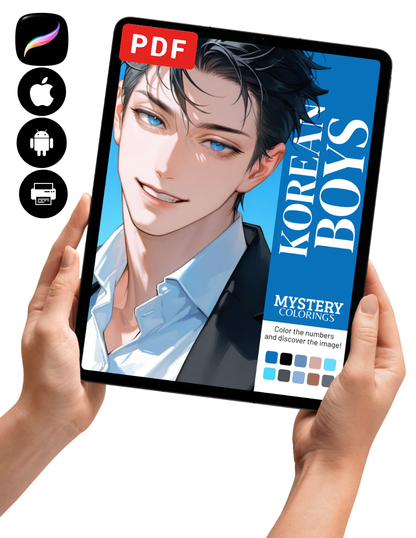 Korean Boys Mystery Coloring Book (Digital Download)