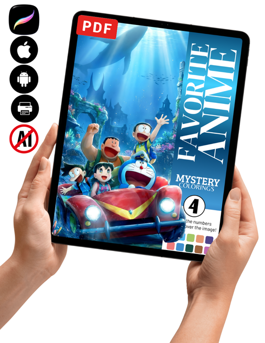 Favorite Anime Mystery Coloring Book Vol. 4 (Digital Download)