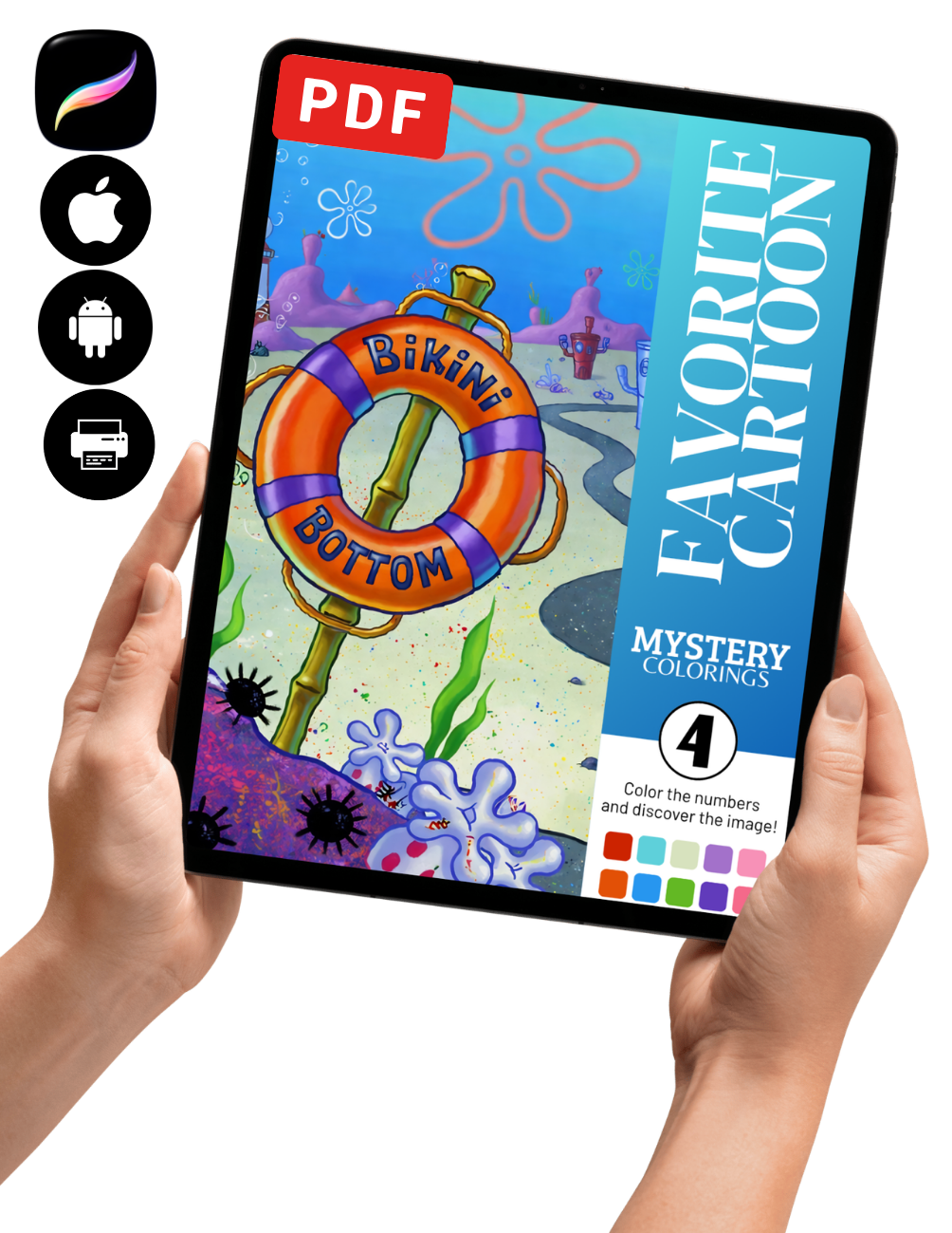 Favorite Cartoon Mystery Coloring Book Vol. 4 (Digital Download)