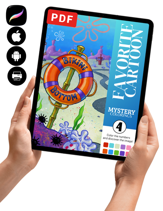 Favorite Cartoon Mystery Coloring Book Vol. 4 (Digital Download)