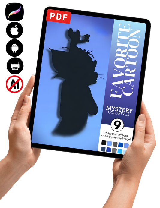 Favorite Cartoon Mystery Color By Number Book Vol. 9 (Digital Download)