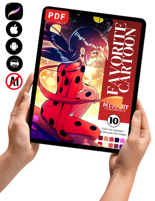 Favorite Cartoon Mystery Color By Number Book Vol. 10 (Digital Download)