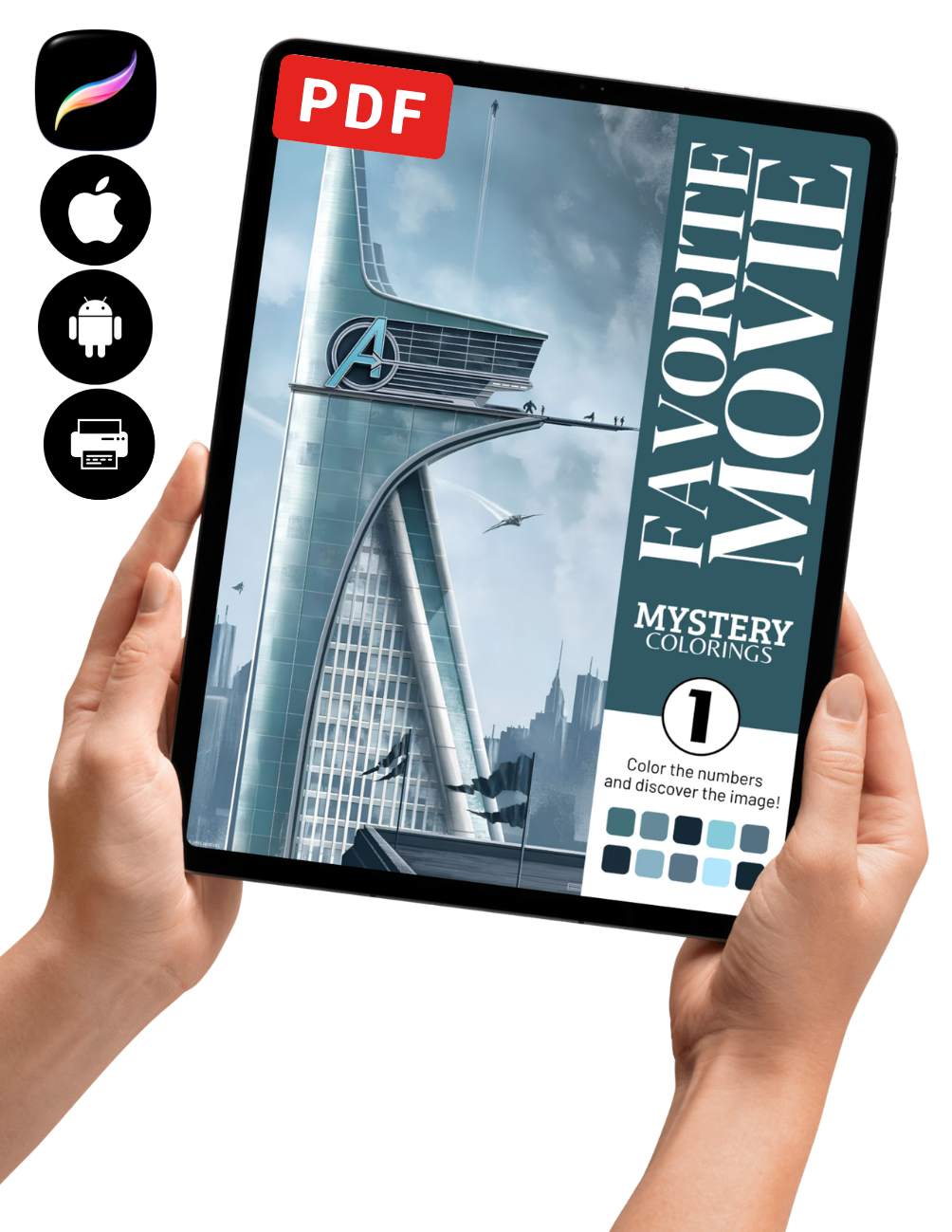 Favorite Movie Mystery Coloring Book Vol. 1 (Digital Download)