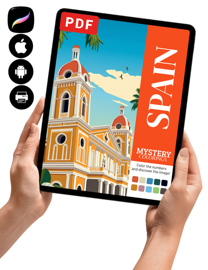 Spain Mystery Coloring (Digital Download)
