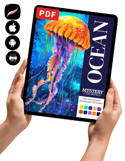 Ocean Mystery Coloring Book (Digital PDF)