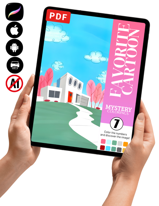 Favorite Cartoon Mystery Color By Number Book Vol. 7 (Digital Download)