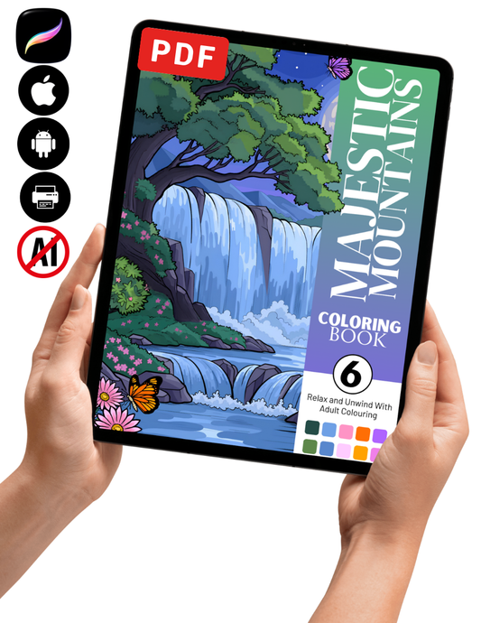 Majestic Mountains Coloring Book Vol. 6 (Digital Download)