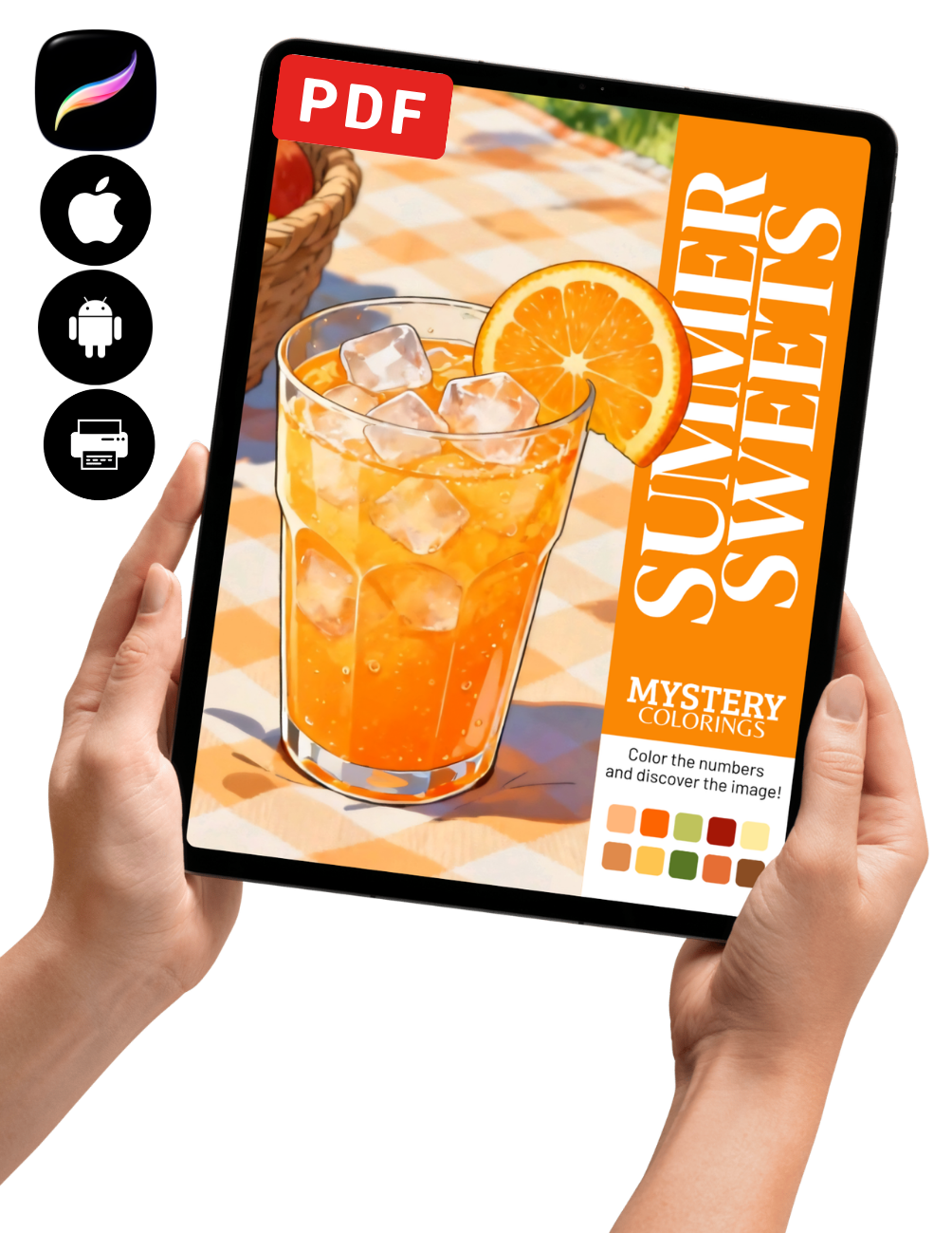 Summer Sweets Mystery Coloring Book (Digital Download)