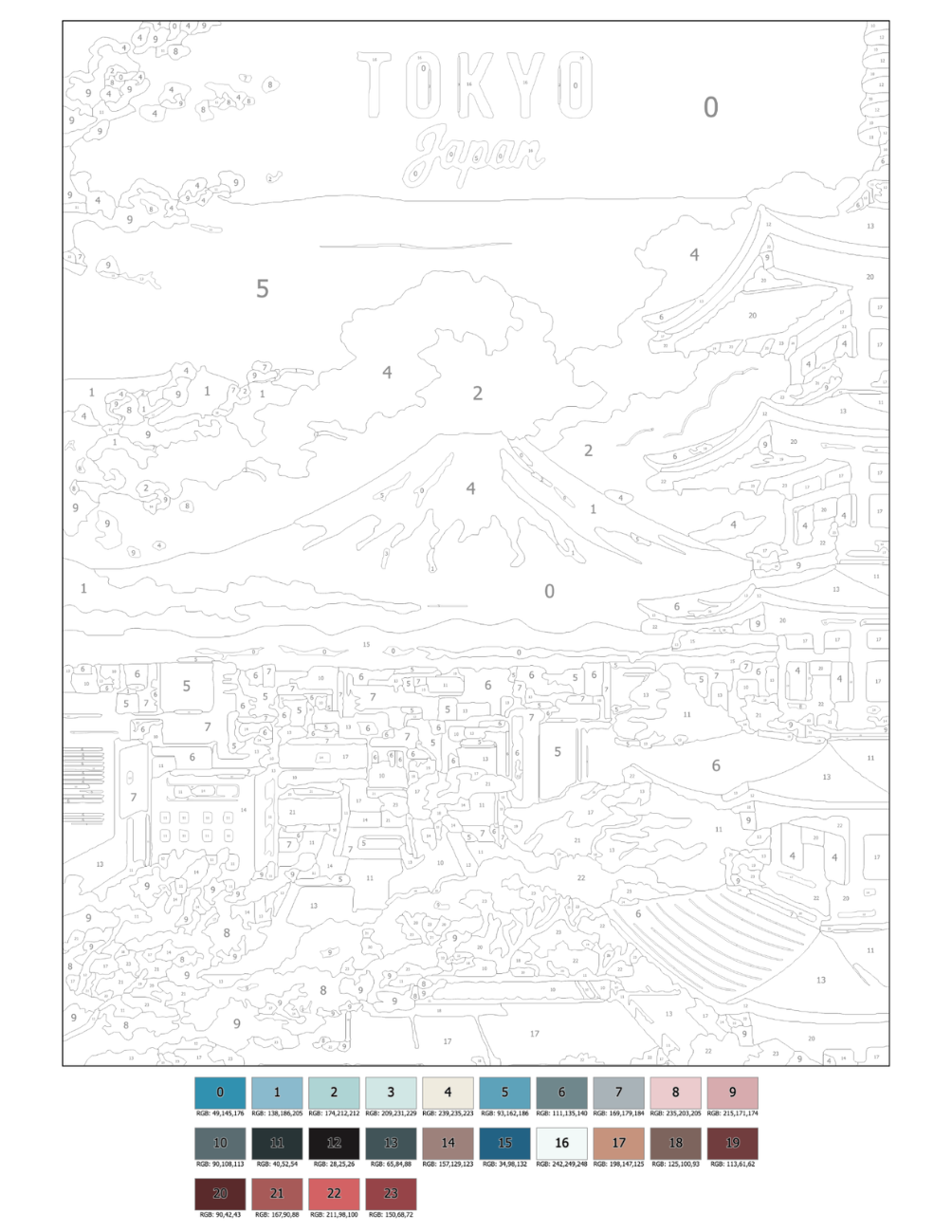 Japan Mystery Coloring Book (Digital Download)