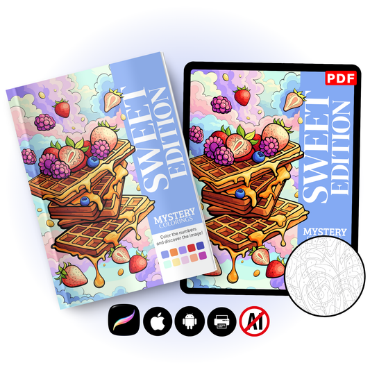 Sweet Mystery Coloring (Digital Download) – Color by Numbers | Printable & Tablet