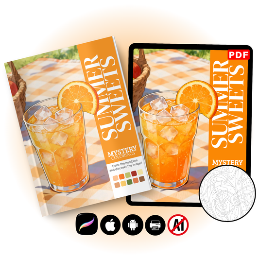 Summer Sweets Mystery Coloring Book (Digital Download)