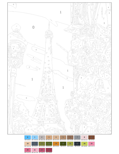 France Mystery Coloring (Digital Download) – Color by Numbers | Printable & Tablet