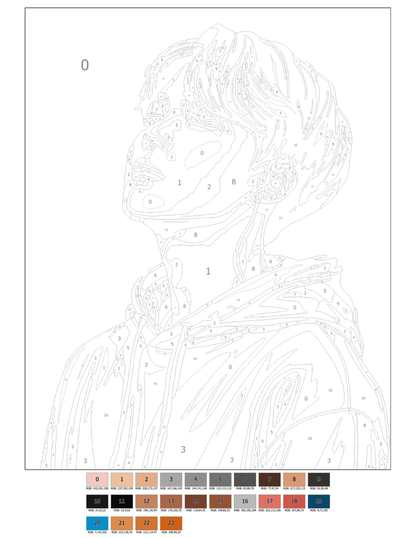 Korean Style Mystery Coloring (Digital Download) – Color by Numbers | Printable & Tablet